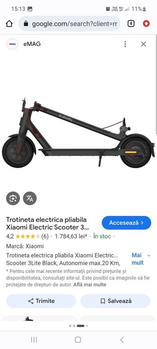 Vând trotineta electrica și plasma vortex smart de 81  cm