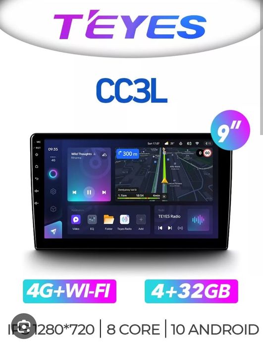 Продаётся автомобилний монитор TEYES CC3L 4/32  9-dyum. Почти новый.