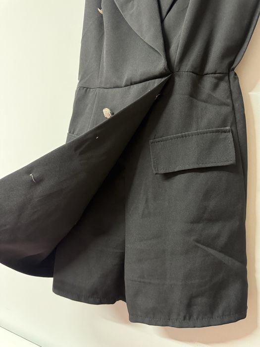 Елегантна черна рокля/гащеризон