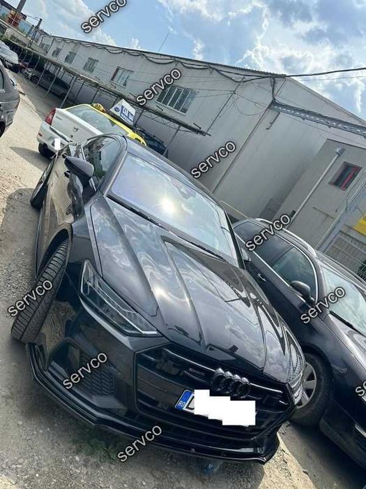 Prelungire splitter bara fata Audi A7 C8 S7 facelift pachet S Line 2017- v2  Maxton Design