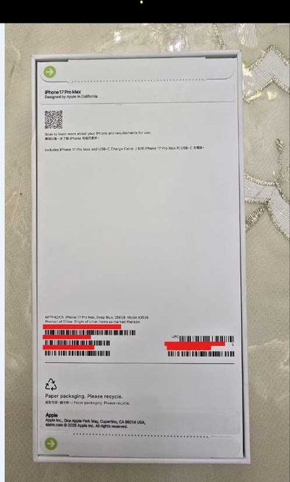 Iphone 17 Pro Max 256Gb