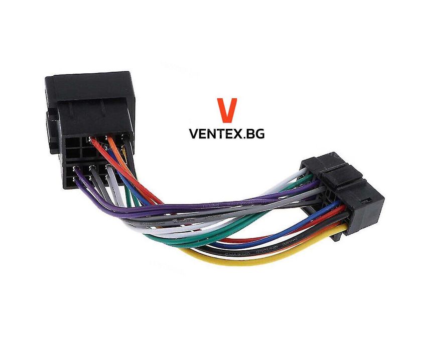 Преходна букса от ISO към 16 pin за радио Sony cd модели преди 2013 г.