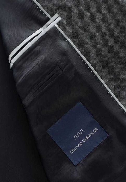 Sacou blazer de lux 54 XXL Eduard Dressler lana moale resoirabila gri