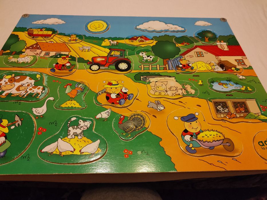 Diverse puzzle din lemn / carton 1,5 -2 ani