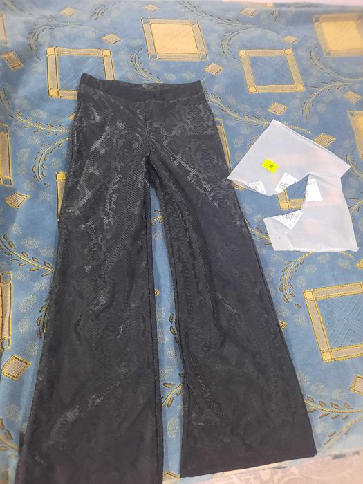 Леггинсы детские клеш кожанные змея