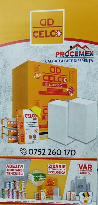 BCA ciment adeziv polistiren caramida Celco Elpreco Soceram