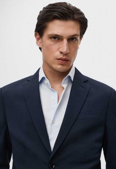 Sacou blazer de lux 54 XXL Eduard Dressler lana REDA super 150' navy
