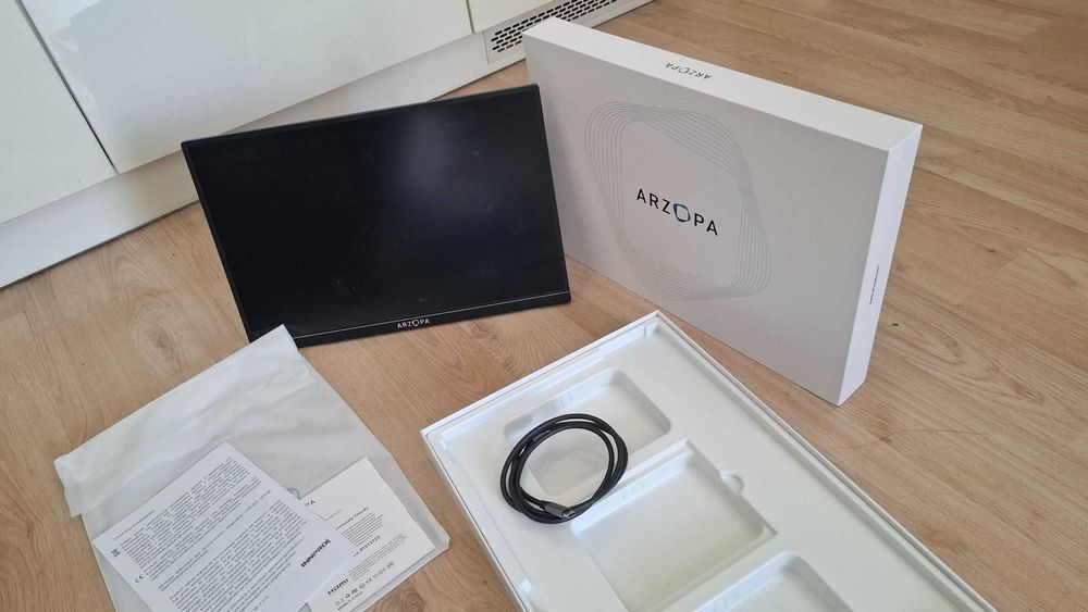 Преносим монитор Arzopa - Z1RC, 16'', 2.5K, IPS, 60Hz, Anti-glare, черен