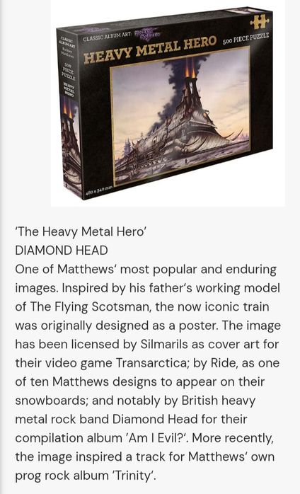 Puzzle 500 piese tren The Heavy Metal Hero Diamond Head Transarctica