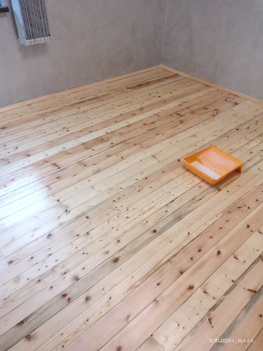 Циклене на паркет и дюшем