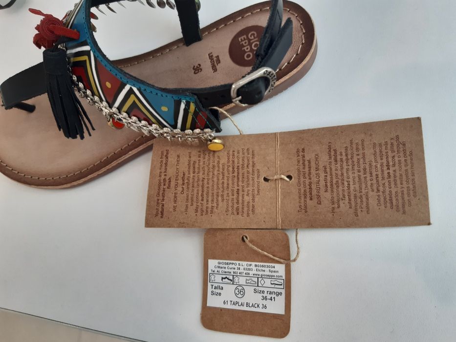 Sandale noi Gioseppo piele naturala 36