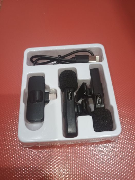 Microfon lavalieră wireless pentru telefon – Nou, nefolosit