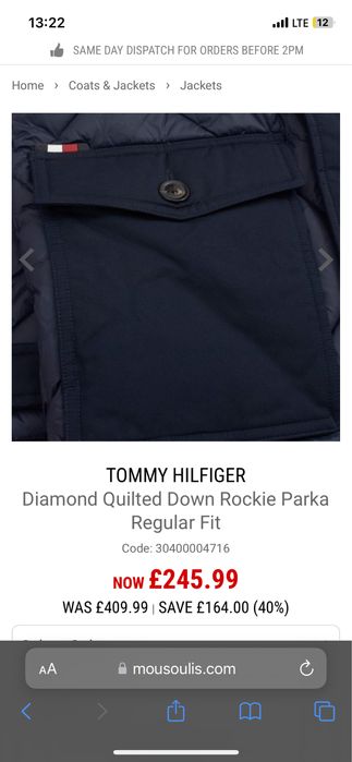 Geaca Tommy Hilfiger 100% originala !!!