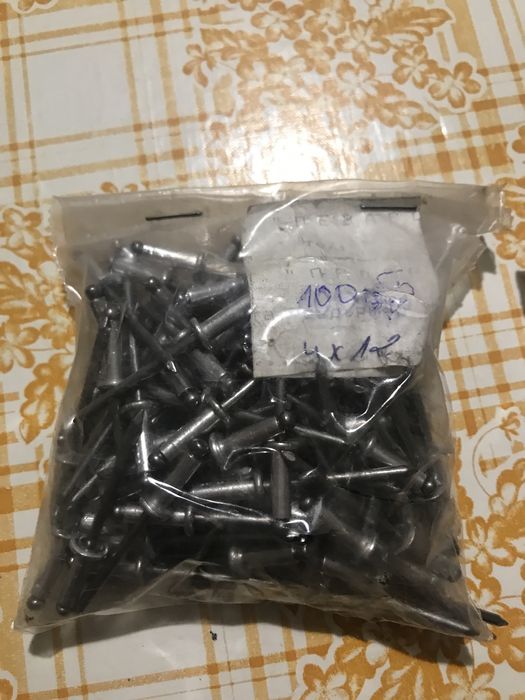 Алуминиеви нитове с права глава, алум. нитове с обла глава, поп нитове