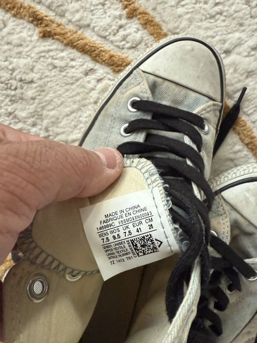 Adidasi Converse gheata denim blug washed