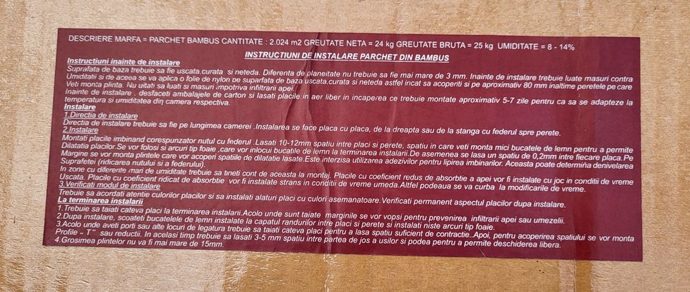 Vand parchet din bambus lucios