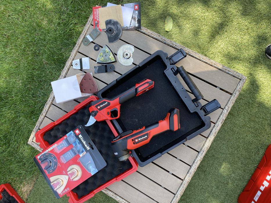 Set Scule Einhell Professional 18V Brushless (Foarfecă Crengi + Unealtă Multifuncțională) – În Casetă