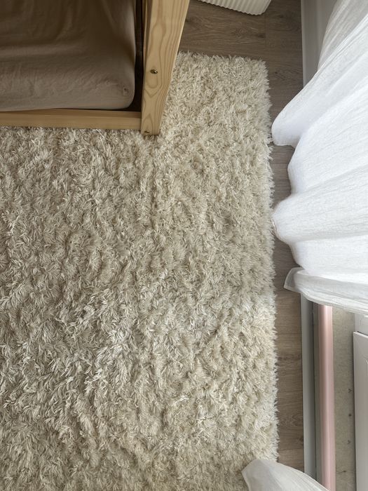 Covor alb pufos Zara Home 200x300 cm