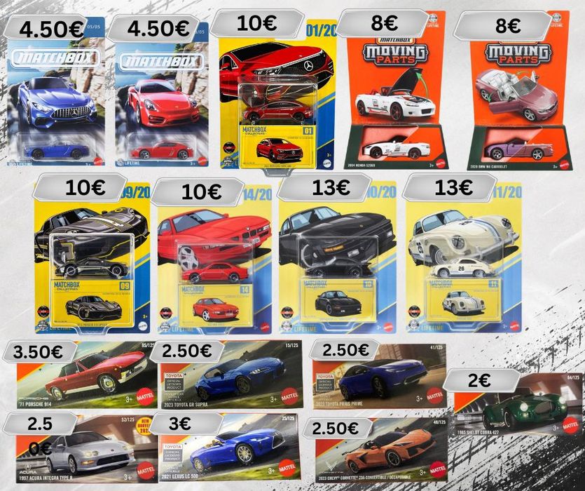 Hot Wheels, Matchbox и Majorette колички