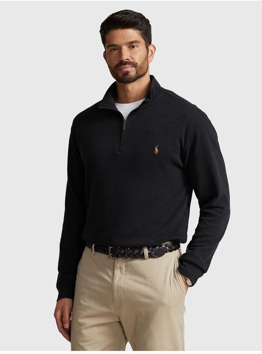 Памучен пуловер с цип POLO RALPH LAUREN  XL