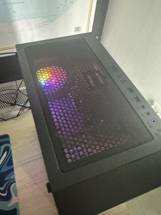 Sistem Desktop Pc Gaming Intel Core I5 10400F, 32 GB RAM, 500 GB SSD, placa Video RTX 4060, Wifi 6