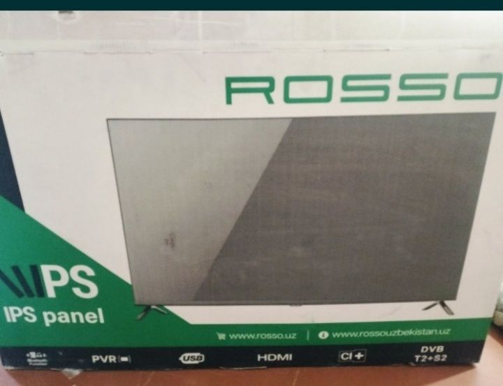 ROSSO 32- televizor sotiladi. Yangi karobka dakumenti bor. Smart emas.