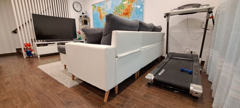 Colțar universal reversibil, extensibil, cu ladă depozitare (230 cm)