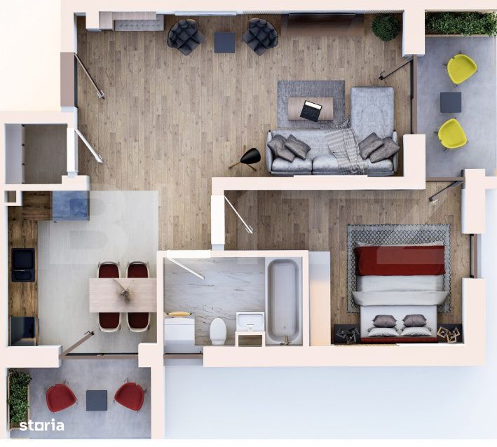 Apartament 2 camere, 52.50 mp, zona Unirii Green Properties