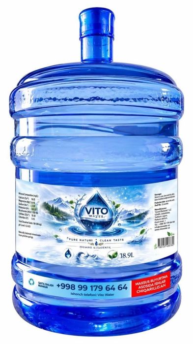 18.9 L VITO WATER. toza ichimlik suvi