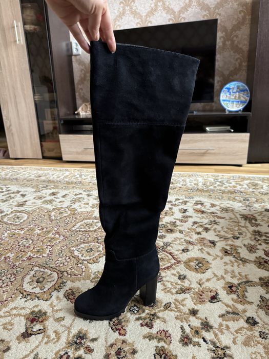 Ботфорты замшевые