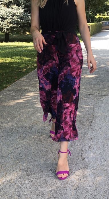 Sandale fucsia, piele intoarsa Eksbut