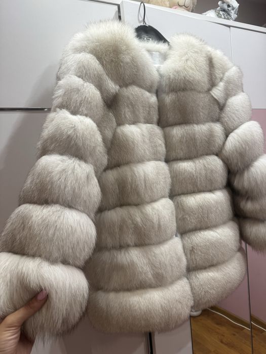 Палто от естествен косъм лисица