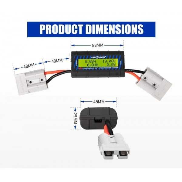 Цифровой вольт-ваттметр ATEMPOWER 200 AMP 12 В