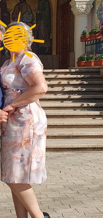 Rochie elegantă din mătase, cu cordon  ajustabil mărimea 48