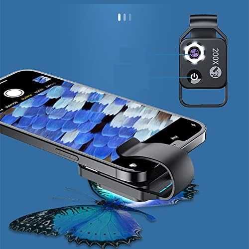 Микроскоп за телефон 200x увеличение с CPL филтър и LED светлина