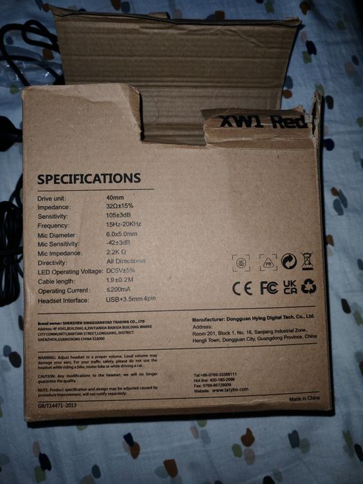 Casti Tatybo XW1 Red