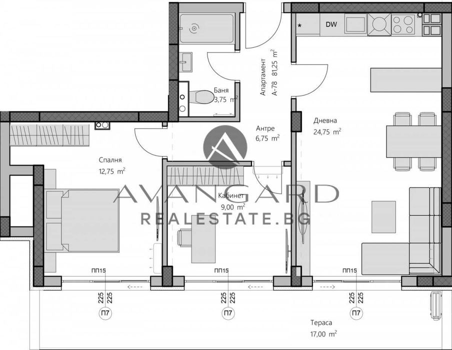 оф.23694 ТОП ЛОКАЦИЯ! Тристаен луксозна сграда/ Смирненски