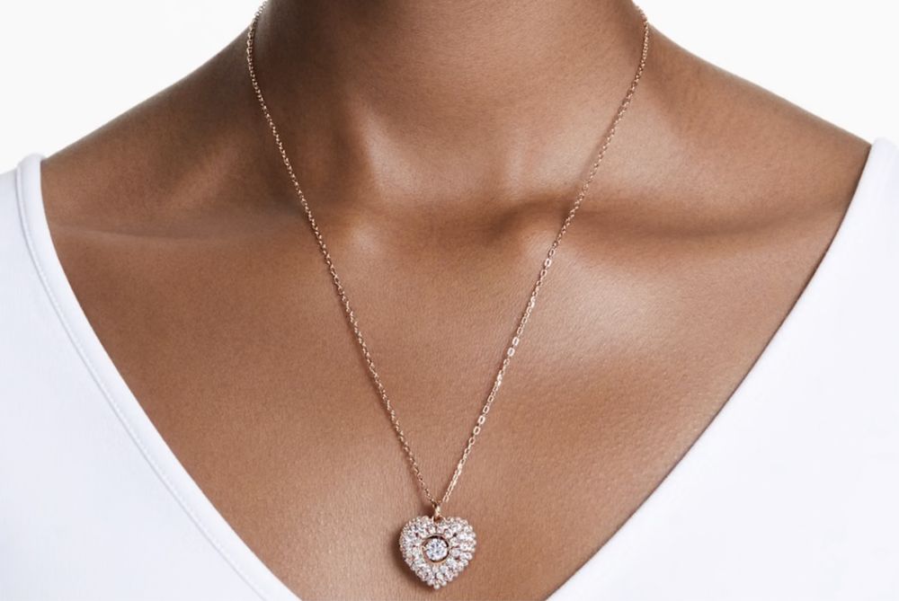 Колие Swarovski Idyllia – розово злато
