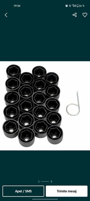 Set 20 Capacele / capace prezoane VW 17 mm