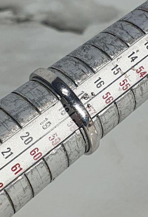 Inel din aur alb de 14K cu safire, diamante și perlă – mărimea 57,5