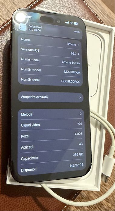 Iphone  14 Pro, Space  black 256 Gb