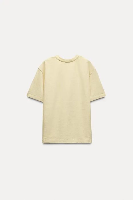 Тениска от плътен памук Zara / Зара Oversized S размер