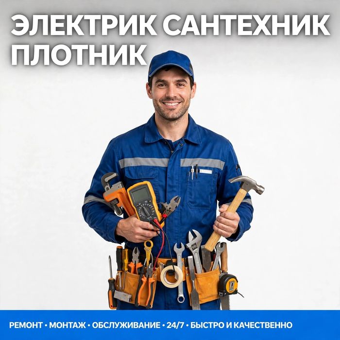 Услиги Электрика, сантехника,плотника.