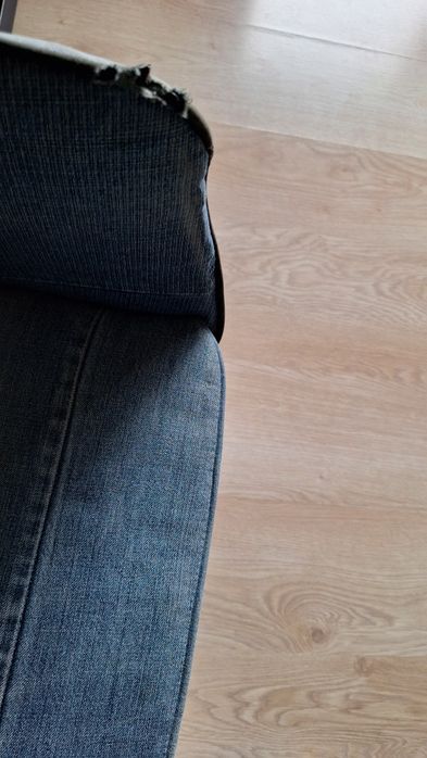 Vând scaun cu spătar înalt denim pânză