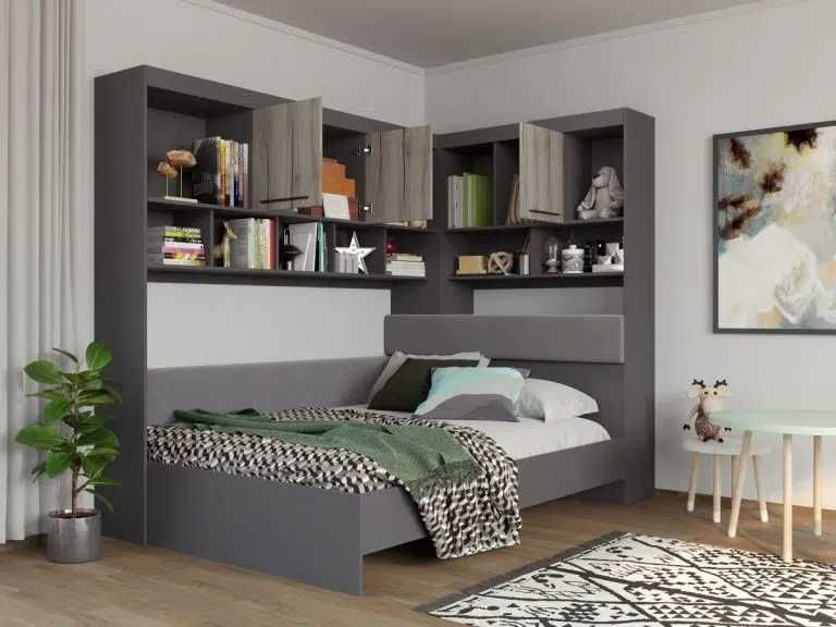 Set Dormitor Colt Lucio C2 Gri / Lemn