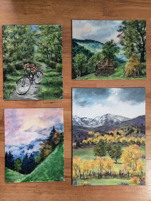 Picturi acrilice pe pânză