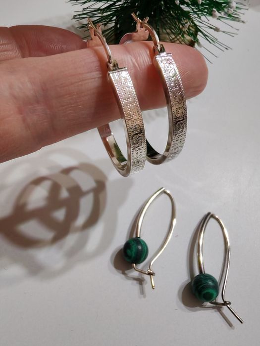 Сребърни обеци халки