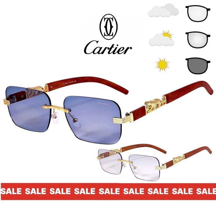 Cartier THE I  2027 Унисекс слънчеви очила фотохромни затъмняващи се стъкла до 40% при слънце