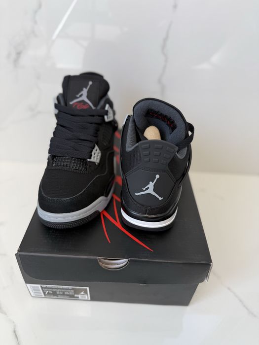 Air Jordan 4 Retro Black Canvas Full Box SE