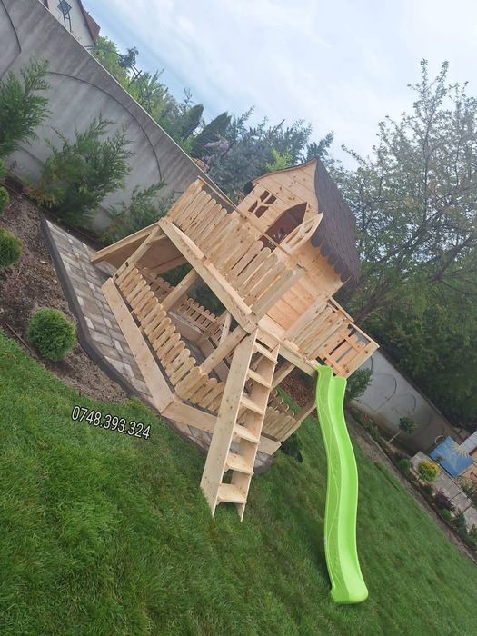 Foisor rustic  din lemn masiv terasa  masă  cu băncuțe